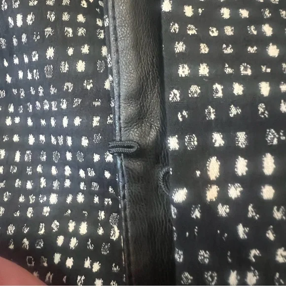 Lafayette 148 Blazer Polka Dot Black and White Leather Trim Size 4 Office Career - Picture 5 of 9